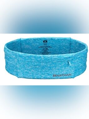 NEW Nathan Zipster Multi Pocket running belt NWOT Heathered Blue Unisex